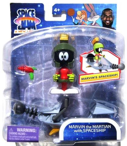 Space Jam A New Legacy Action Figure NIB Marvin the Martian with Spaceship Cover