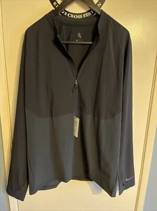 nike lab tech lightweight jacket 1/4 zip mens xl black - Picture 1 of 9