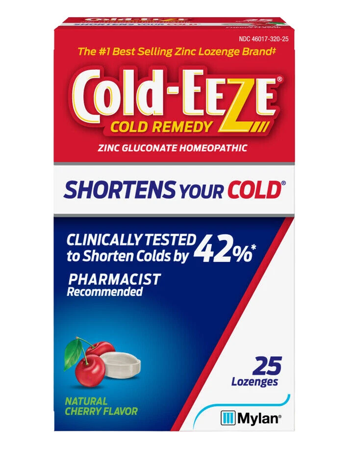 Cold-EEZE Natural Cherry Flavor Zinc 25 Lozenges