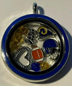 Los Angeles Rams NFL Memory Charm Locket w/ 22 IN chain NEW - Picture 1 of 3