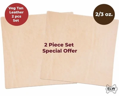 Veg Tan Tooling Leather 2/3 oz (.8-1.2mm) 2 Piece Special Price - Image 1 of 4