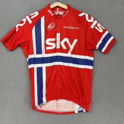 Rapha Jersey Mens Extra Large Red Blue Italy Cycling Short Pinarello Shirt - Bild 1 von 4