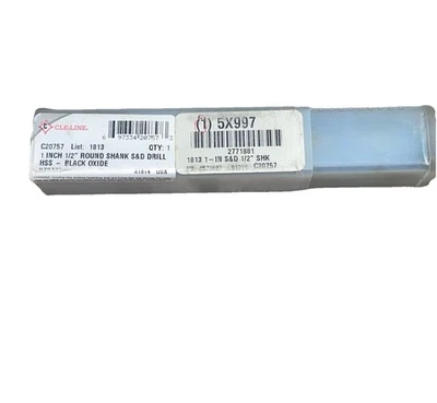 CLE-LINE C20757 Reduced Shank Drill,1",HSS 5X997 - Image 1 of 2