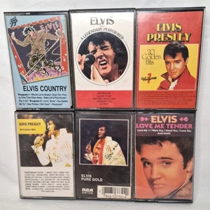 6 Elvis Presley Cassette Tapes Love Tender Pure Golden Hits Legendary County LOT - Picture 1 of 3