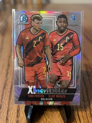 2022 Topps Bowman Chrome No. XI-19 Tibo Persyn Eliot Matazo XINEVITABLES - Image 1 of 2
