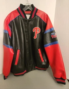 Phillies Jacke XL Kunstleder G111 von Carl Banks Reißverschluss - Bild 1 von 7