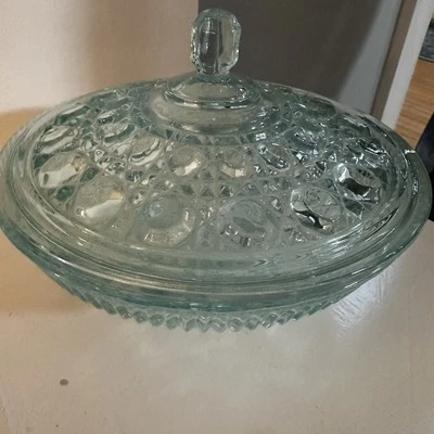Vintage Indiana Glass Candy Bowl With Lid  — 第 1/4 张图片