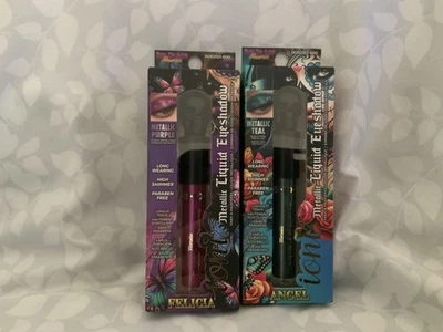 2New Dia De Los Muertos Metallic Liquid Eye Shadow Angel teal and Felicia purple - Image 1 of 4