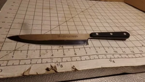 J A Henckels Ever Sharp Stainless Serrated 8” Blade Black Handles Chef's Knife - Picture 1 of 6