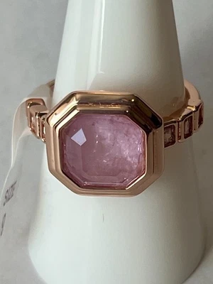 Anillo Bomb Party Talla 9 “Starborn Secret” RG82704 Púrpura Kuncita Chapado en Oro Rosa Foto 1 de 4