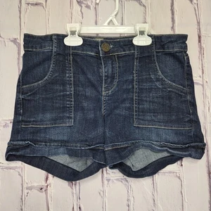 Pantalones Cortos de Jean Kut From the Kloth Para Mujer Talla 6 Azul Denim Bolsillos Informales Elastizados - Imagen 1 de 11