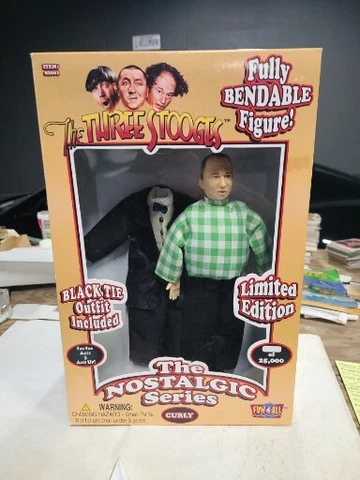 The Three Stooges Black Tie Outfit Fully Bendable Figure Nostalgic Series NIB Cover