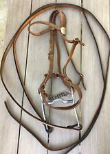 Complete Western Bridle with Vintage Fort Recovery Curb Bit, Curb Chain, & Reins