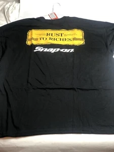 NWT Snap-On Rust To Riches T shirt Crew Black Size Medium - Picture 1 of 5