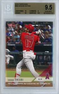 2018 TOPPS NOW MLB #692 SHOHEI OHTANI RC - BGS GEM MINT 9.5 w/two 10's - Picture 1 of 2