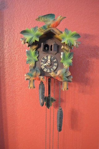 Vintage Germany Black Forest Cuckoo Clock Music Box,1 Day,Not Working,Harry Lime Cover