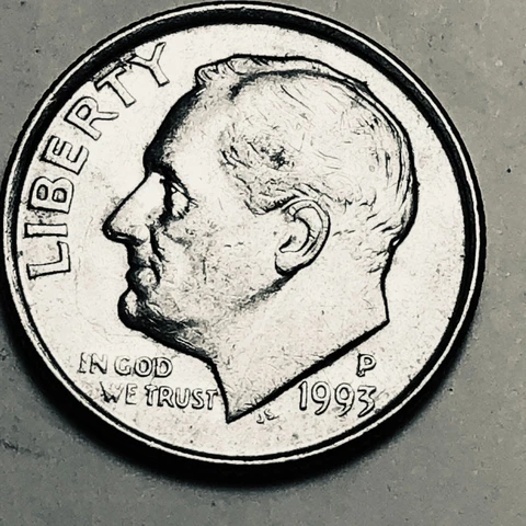 1993 P Roosevelt dime Cover
