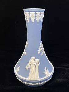 Extremely RARE Limited Edition Wedgwood Blue Jasperware 7.5 " Bud Vase B14 - Picture 1 of 8