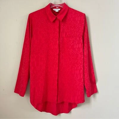 Blusa Athleta Urbanite Texturizada Matador Roja Manga Larga Ocio Talla L Foto 1 de 4