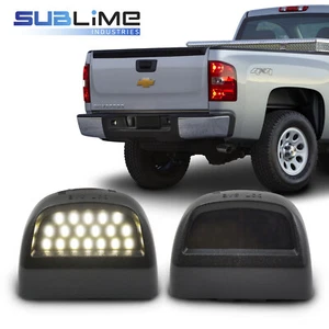 LED Bumper License Plate Light Smoked White Color for Chevy Silverado 1999-2013 - Picture 1 of 7