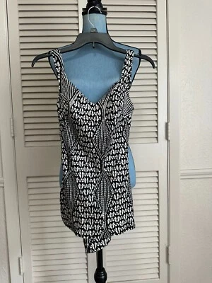Traje de baño retro vintage años 60 Rose Marie Reid negro blanco de una pieza 30" Foto 1 de 4