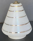 Abat-jour lampe antique vintage art déco cône en verre dépoli en forme de globe 6" de long