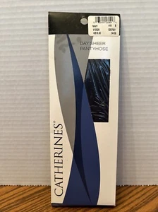 Catherines Day Sheer Pantyhose Size B Navy Ladies Hosiery New - Foto 1 di 3