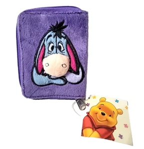 NEW WITH TAG WINNIE THE POOH KIDS EEYORE PLUSH PURPLE COIN WALLET - Picture 1 of 2