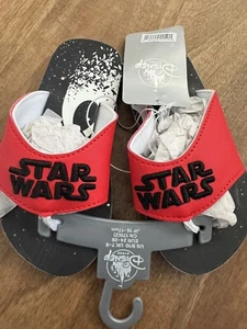 NEW Kids Sz 9/10 Star Wars Force Awakens Resistance Beach Summer Flip Flops NWT - Picture 1 of 5