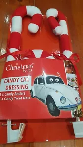3PCS Christmas candy car dress Costume Antlers Red Nose Xmas decoration - Picture 1 of 1