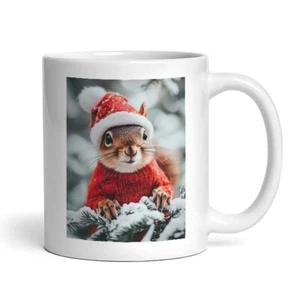Weihnachtshörnchen - süße lustige Tiere - Tasse - Bild 1 von 4