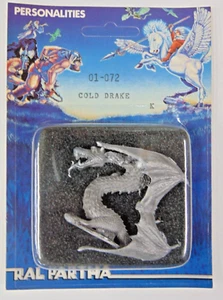Ral Partha Personalities 01-072 COLD DRAKE DRAGON Vtg 1985 NEW RARE! unpunched - Picture 1 of 2