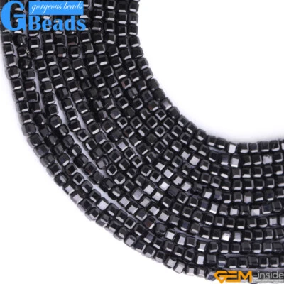 Faceted Natural Cube Spacer Tiny Small Gemstone Beads Jewellery Making 15" 2.5mm - Image 1 of 4