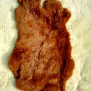 1x Caramel Real Rabbit Skin Pelt Animal Fur Hide Craft Handbags Grade Fly Tying - Picture 1 of 9