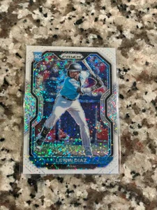 2021 Panini White Sparkle Prizm Lewin Diaz #98 Rookie RC Miami Marlins - Picture 1 of 1