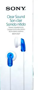 Sony Clear Sound Stereo Ear Kopfhörer Blau MDR-E9LP - Bild 1 von 1