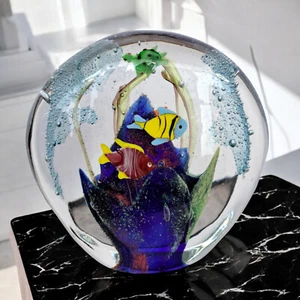 Tropical Fish Paperweight Aquarium Crystal Glass Fish 5" 3 lbs. 9 oz. - Picture 1 of 12