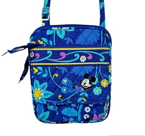 VERA BRADLEY X DISNEY PARKS Mickey Mouse blue print quilted crossbody bag purse - Picture 1 of 8