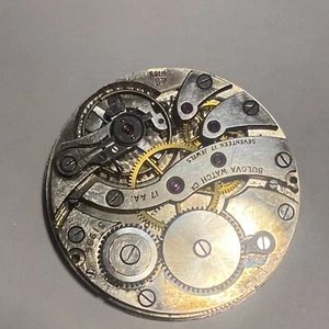 Bulova Watch Co. Movement 17 Jewel Parts/Repair 17AA Good Staff - Picture 1 of 12