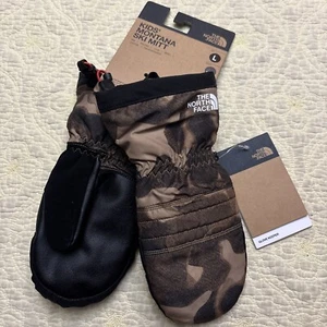 NWT The North Face Kid’s Montana Ski Mitts TNF Camo Snow Size Large - Picture 1 of 15