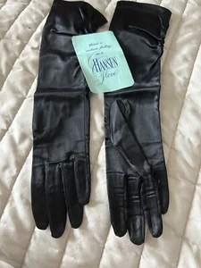 Antique Hansen Women’s Black Opera Gloves For Small Hand/Arm - Picture 1 of 11