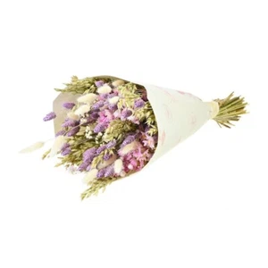 Dried Bouquet Lilac Pastel Colour Mix 56cm/22 Inches Tall - Picture 1 of 1