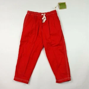 VTG 80s Esprit Tapered Capri Women's Size M Mini Red Stretch Retro Lounge Pants - Picture 1 of 8