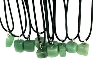 Lovely Green Aventurine Gemstone Pendant Necklace/Healing Well-being Chakra - Picture 1 of 8