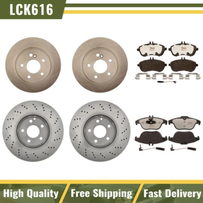 Se adapta a rotores de freno delanteros traseros y pastillas de freno híbridas para Mercedes-Benz C300 2008-2012 Foto 1 de 4