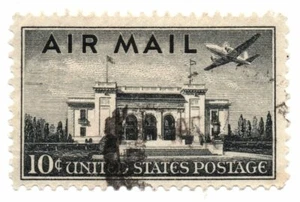 US Stamp Scott C34 Air Mail Pan-American Building Used 10c 1947 (a1) - Picture 1 of 2