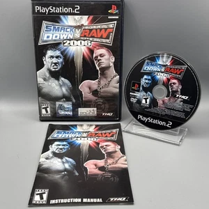 WWE SmackDown vs. Raw 2006 Sony PlayStation 2 PS2 completo con manual en caja original - Imagen 1 de 8