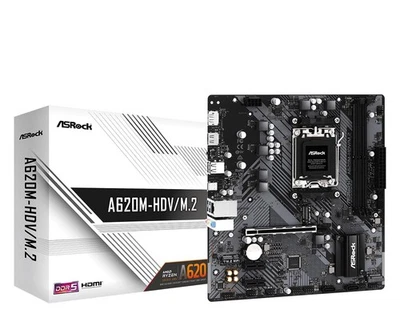A620M-HDVM.2 Micro-ATX AM5 Motherboard, AMD Ryzen 9000/8000/7000 Support, DDR... - Image 1 of 4