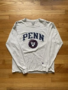 Penn Quakers Sweatshirt Mens Gray Champion Pullover Vintage MEDIUM - Picture 1 of 4