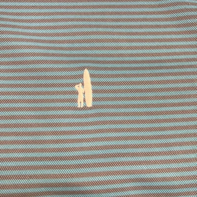 Camisa Polo Johnnie-O Para Hombre XL Azul Blanco Rayas Manga Corta Informal Elastizada Foto 1 de 4